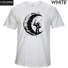 Load image into Gallery viewer, 100% cotton digging the moon print casual mens o-neck t shirts fashion men&#39;s tops men T-shirt short sleeve men tshirt 2017