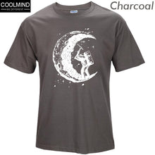 Load image into Gallery viewer, 100% cotton digging the moon print casual mens o-neck t shirts fashion men&#39;s tops men T-shirt short sleeve men tshirt 2017