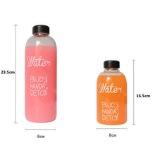 Load image into Gallery viewer, 1000ml Fashion Scented Large Water Bottle with Bag Water Bottle Capacity Portable BPA Free Fruit Lemon Juice Drinking Bottle