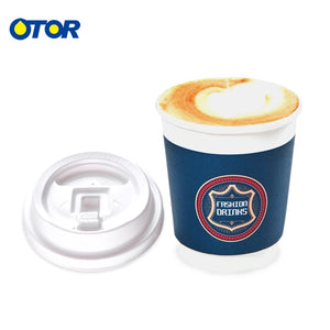 10PCS 8OZ/12OZ/16OZ Double Wall Hollow Paper Cup Anti Ironing Coffee Cup Takeout Drink Cup Cold Hot Coffee Office Paper Cup