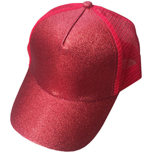 2018 CC Glitter Ponytail Baseball Cap Women Snapback Hat Summer Messy Bun Mesh Hats Casual Adjustable Sport Caps Drop Shipping