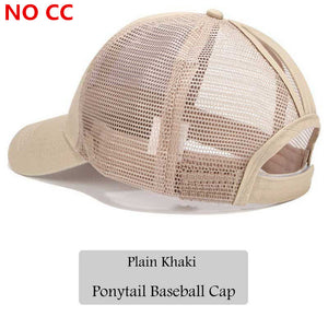 2018 CC Glitter Ponytail Baseball Cap Women Snapback Hat Summer Messy Bun Mesh Hats Casual Adjustable Sport Caps Drop Shipping