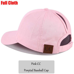 2018 CC Glitter Ponytail Baseball Cap Women Snapback Hat Summer Messy Bun Mesh Hats Casual Adjustable Sport Caps Drop Shipping