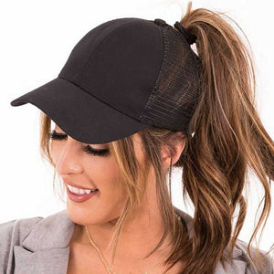 2018 CC Glitter Ponytail Baseball Cap Women Snapback Hat Summer Messy Bun Mesh Hats Casual Adjustable Sport Caps Drop Shipping