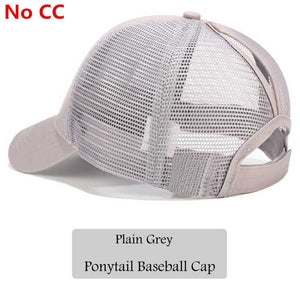 2018 CC Glitter Ponytail Baseball Cap Women Snapback Hat Summer Messy Bun Mesh Hats Casual Adjustable Sport Caps Drop Shipping