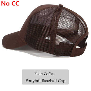 2018 CC Glitter Ponytail Baseball Cap Women Snapback Hat Summer Messy Bun Mesh Hats Casual Adjustable Sport Caps Drop Shipping