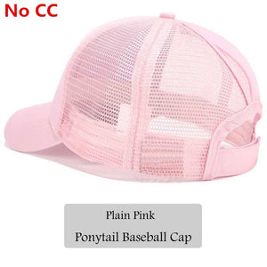 2018 CC Glitter Ponytail Baseball Cap Women Snapback Hat Summer Messy Bun Mesh Hats Casual Adjustable Sport Caps Drop Shipping