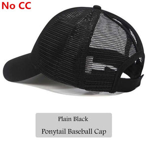 2018 CC Glitter Ponytail Baseball Cap Women Snapback Hat Summer Messy Bun Mesh Hats Casual Adjustable Sport Caps Drop Shipping