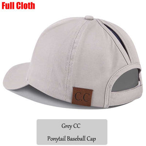 2018 CC Glitter Ponytail Baseball Cap Women Snapback Hat Summer Messy Bun Mesh Hats Casual Adjustable Sport Caps Drop Shipping