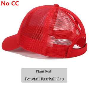 2018 CC Glitter Ponytail Baseball Cap Women Snapback Hat Summer Messy Bun Mesh Hats Casual Adjustable Sport Caps Drop Shipping