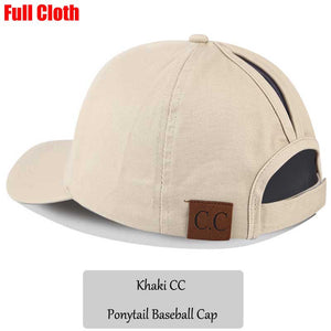 2018 CC Glitter Ponytail Baseball Cap Women Snapback Hat Summer Messy Bun Mesh Hats Casual Adjustable Sport Caps Drop Shipping