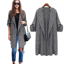 Load image into Gallery viewer, New Fashion Autumn Spring Women Jackets Open Front Coat Long Cloak Jackets Overcoat Waterfall Cardigan Female Blusas