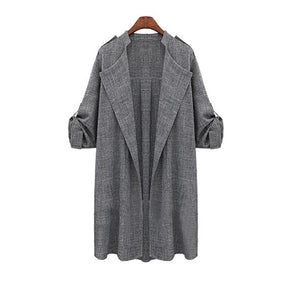 New Fashion Autumn Spring Women Jackets Open Front Coat Long Cloak Jackets Overcoat Waterfall Cardigan Female Blusas