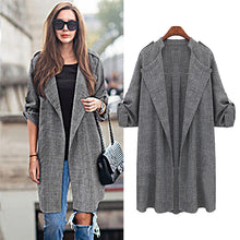 Load image into Gallery viewer, New Fashion Autumn Spring Women Jackets Open Front Coat Long Cloak Jackets Overcoat Waterfall Cardigan Female Blusas