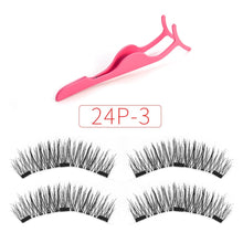 Load image into Gallery viewer, Shozy Magnetic eyelashes with 3 magnets magnetic lashes natural false eyelashes magnet lashes with eyelashes applicator-24P-3