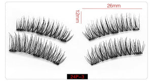 Shozy Magnetic eyelashes with 3 magnets magnetic lashes natural false eyelashes magnet lashes with eyelashes applicator-24P-3