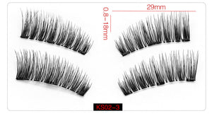 Shozy Magnetic eyelashes with 3 magnets magnetic lashes natural false eyelashes magnet lashes with eyelashes applicator-24P-3