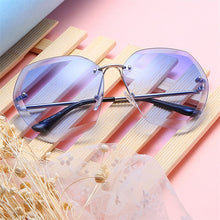 Load image into Gallery viewer, Square Rimless Diamond cutting Lens Sunglasses For Women Brand Designer Fashion UV400 Shades Sun Glasses