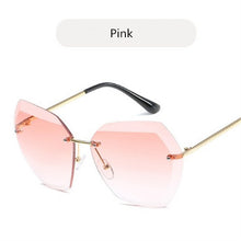 Load image into Gallery viewer, Square Rimless Diamond cutting Lens Sunglasses For Women Brand Designer Fashion UV400 Shades Sun Glasses
