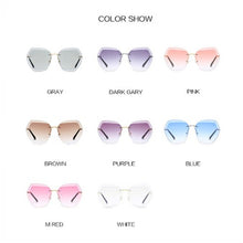Load image into Gallery viewer, Square Rimless Diamond cutting Lens Sunglasses For Women Brand Designer Fashion UV400 Shades Sun Glasses