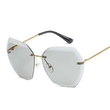 Load image into Gallery viewer, Square Rimless Diamond cutting Lens Sunglasses For Women Brand Designer Fashion UV400 Shades Sun Glasses