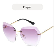 Load image into Gallery viewer, Square Rimless Diamond cutting Lens Sunglasses For Women Brand Designer Fashion UV400 Shades Sun Glasses