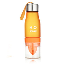 Load image into Gallery viewer, Transhome Creative Fruit Juice Infuser Water Bottle 650ml Plastic Portable Lemon Juice Bottle For Water Outdoor Shaker Sport