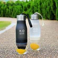 Load image into Gallery viewer, Transhome Creative Fruit Juice Infuser Water Bottle 650ml Plastic Portable Lemon Juice Bottle For Water Outdoor Shaker Sport