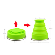 Load image into Gallery viewer, tumblerful 200mL Vogue Outdoor Travel Silicone Retractable Folding Telescopic Collapsible Folding Water Cup