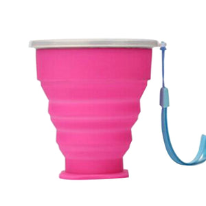 tumblerful 200mL Vogue Outdoor Travel Silicone Retractable Folding Telescopic Collapsible Folding Water Cup