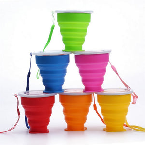 tumblerful 200mL Vogue Outdoor Travel Silicone Retractable Folding Telescopic Collapsible Folding Water Cup